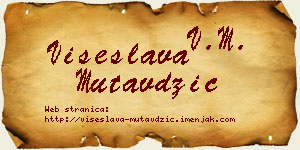 Višeslava Mutavdžić vizit kartica